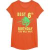 image:imageStar Wars Yoda Best 6th Birthday You Will Have Stencil TShirtOrange