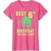 image:imageStar Wars Yoda Best 6th Birthday You Will Have Stencil TShirtPink Heather