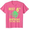 image:imageStar Wars Yoda Best 6th Birthday You Will Have Stencil TShirtPink Heather