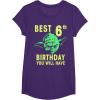 image:imageStar Wars Yoda Best 6th Birthday You Will Have Stencil TShirtPurple