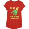 image:imageStar Wars Yoda Best 6th Birthday You Will Have Stencil TShirtRed