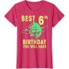 image:imageStar Wars Yoda Best 6th Birthday You Will Have Stencil TShirtRed Heather