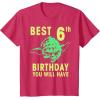 image:imageStar Wars Yoda Best 6th Birthday You Will Have Stencil TShirtRed Heather