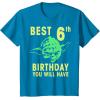 image:imageStar Wars Yoda Best 6th Birthday You Will Have Stencil TShirtSapphire Blue