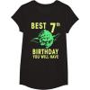 image:imageStar Wars Yoda Best 7th Birthday You Will Have Stencil TShirtBlack