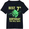 image:imageStar Wars Yoda Best 7th Birthday You Will Have Stencil TShirtBlack