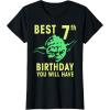 image:imageStar Wars Yoda Best 7th Birthday You Will Have Stencil TShirtBlack
