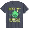 image:imageStar Wars Yoda Best 7th Birthday You Will Have Stencil TShirtHeather Blue
