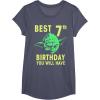 image:imageStar Wars Yoda Best 7th Birthday You Will Have Stencil TShirtHeather Blue