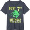 image:imageStar Wars Yoda Best 7th Birthday You Will Have Stencil TShirtHeather Blue