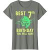 image:imageStar Wars Yoda Best 7th Birthday You Will Have Stencil TShirtOlive Heather
