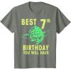 image:imageStar Wars Yoda Best 7th Birthday You Will Have Stencil TShirtOlive Heather