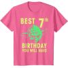 image:imageStar Wars Yoda Best 7th Birthday You Will Have Stencil TShirtPink Heather