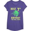 image:imageStar Wars Yoda Best 7th Birthday You Will Have Stencil TShirtPurple Heather