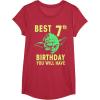 image:imageStar Wars Yoda Best 7th Birthday You Will Have Stencil TShirtRed Heather
