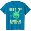 image:imageStar Wars Yoda Best 7th Birthday You Will Have Stencil TShirtSapphire Blue