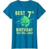image:imageStar Wars Yoda Best 7th Birthday You Will Have Stencil TShirtSapphire Blue