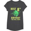 image:imageStar Wars Yoda Best 8th Birthday You Will Have Stencil TShirtDark Heather Grey