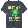 image:imageStar Wars Yoda Best 8th Birthday You Will Have Stencil TShirtHeather Blue
