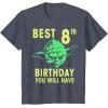 image:imageStar Wars Yoda Best 8th Birthday You Will Have Stencil TShirtHeather Blue