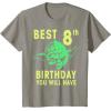 image:imageStar Wars Yoda Best 8th Birthday You Will Have Stencil TShirtSlate Grey