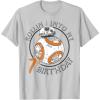 image:imageStar Wars BB8 Rollin Into My 7th Birthday Portrait TShirtSilver Grey