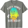 image:imageStar Wars Chewie Party Animal 4th Birthday Colorful Portrait TShirtOlive Heather