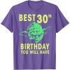image:imageStar Wars Yoda Best 30th Birthday You Will Have Stencil TShirtPurple Heather