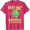 image:imageStar Wars Yoda Best 30th Birthday You Will Have Stencil TShirtRed Heather