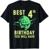 image:imageStar Wars Yoda Best 4th Birthday You Will Have Stencil TShirtBlack