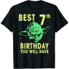 image:imageStar Wars Yoda Best 7th Birthday You Will Have Stencil TShirtBlack