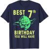 image:imageStar Wars Yoda Best 7th Birthday You Will Have Stencil TShirtNavy Blue