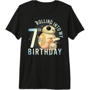 image:imageStar Wars BB8 amp DO Rolling Into My 7th Birthday Premium Triblend TShirtBlack