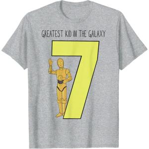 image:imageStar Wars C3PO Greatest Seventh Birthday TShirtHeather Grey