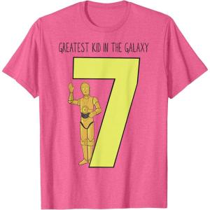 image:imageStar Wars C3PO Greatest Seventh Birthday TShirtPink Heather