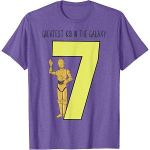 image:imageStar Wars C3PO Greatest Seventh Birthday TShirtPurple Heather