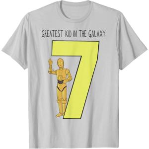 image:imageStar Wars C3PO Greatest Seventh Birthday TShirtSilver Grey