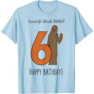 image:imageStar Wars Chewbacca Arrrggh Sixth Birthday TShirtBaby Blue