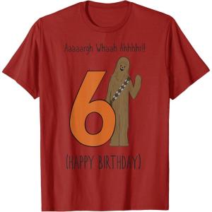 image:imageStar Wars Chewbacca Arrrggh Sixth Birthday TShirtCranberry Red