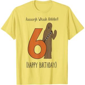 image:imageStar Wars Chewbacca Arrrggh Sixth Birthday TShirtLemon Yellow