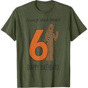 image:imageStar Wars Chewbacca Arrrggh Sixth Birthday TShirtOlive Green