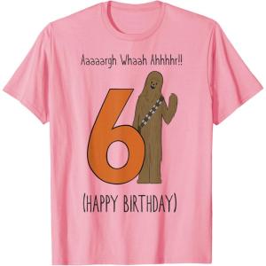 image:imageStar Wars Chewbacca Arrrggh Sixth Birthday TShirtPink