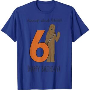 image:imageStar Wars Chewbacca Arrrggh Sixth Birthday TShirtRoyal Blue