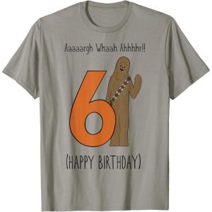 image:imageStar Wars Chewbacca Arrrggh Sixth Birthday TShirtSlate Grey