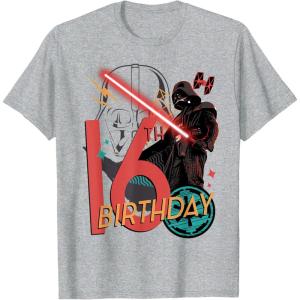 image:imageStar Wars Darth Vader 16th Birthday Abstract Background TShirtHeather Grey