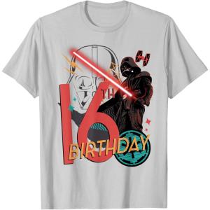 image:imageStar Wars Darth Vader 16th Birthday Abstract Background TShirtSilver Grey