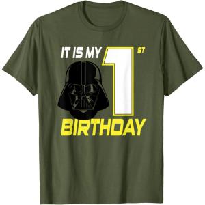 image:imageStar Wars Darth Vader 1st Birthday TShirt TShirtOlive Green