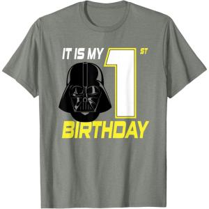 image:imageStar Wars Darth Vader 1st Birthday TShirt TShirtOlive Heather