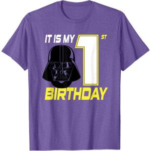 image:imageStar Wars Darth Vader 1st Birthday TShirt TShirtPurple Heather