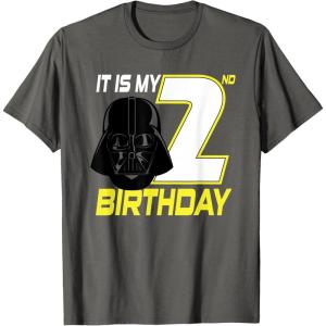 image:imageStar Wars Darth Vader 2nd Birthday TShirt TShirtAsphalt Grey